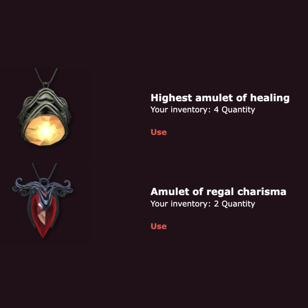 Potions to Amulets